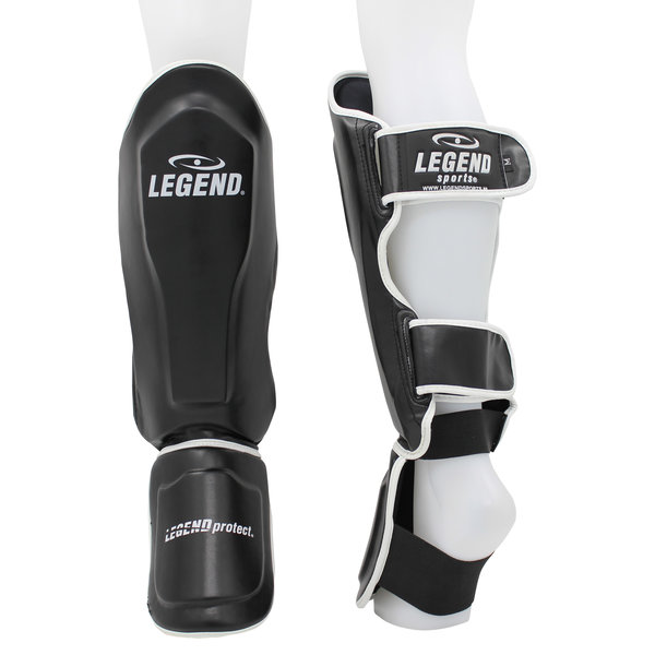 Kickboxing Shin Guards Legend Best Men/Women Black-White PU