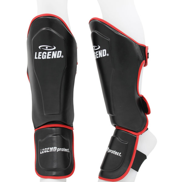 Kickboxing Shin Guards Legend Best Men/Women Black-Red PU