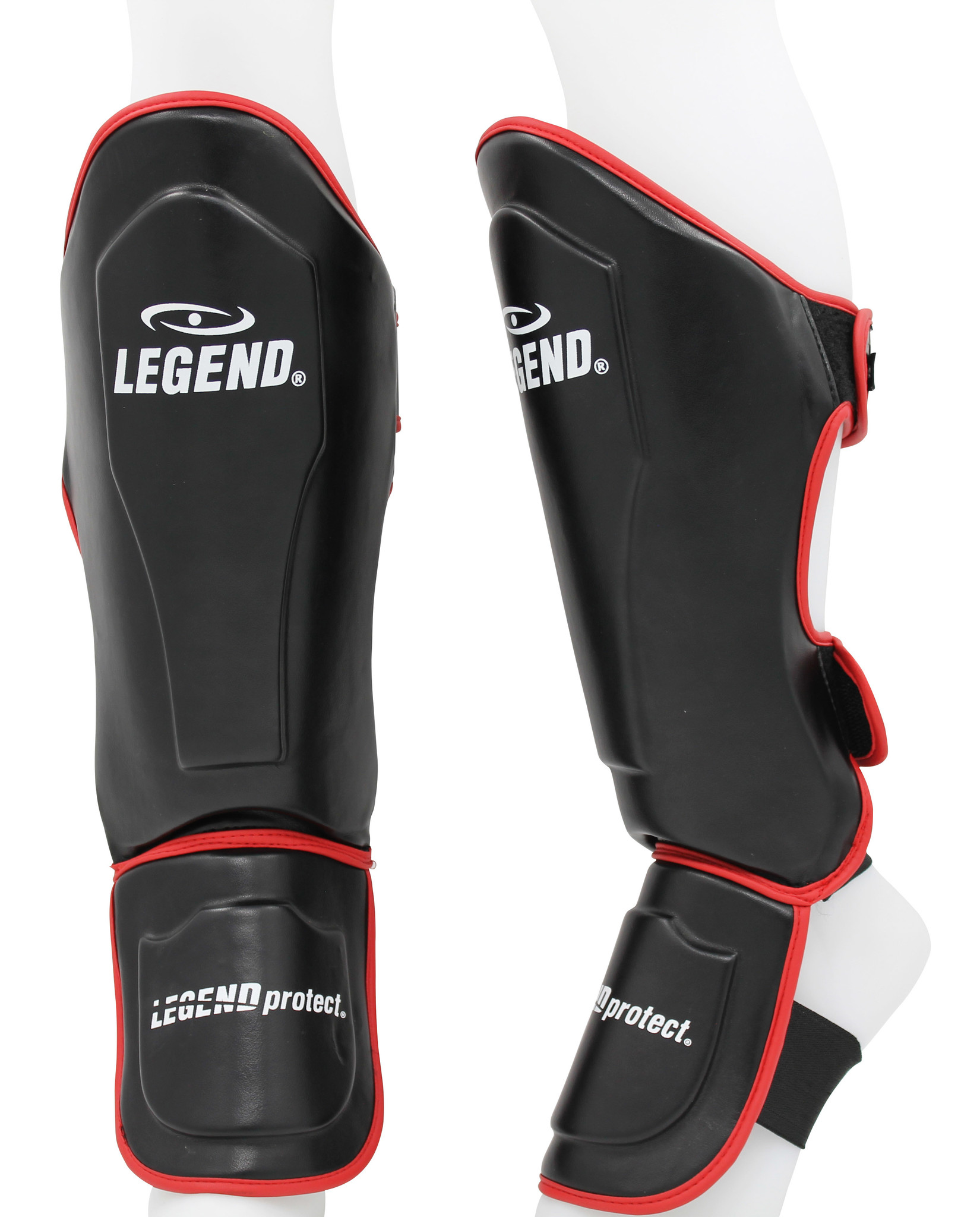Kickboxing Shin Guards Legend Best Men/Women Black-Red PU