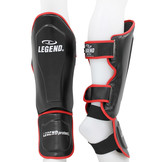 Kickboxing Shin Guards Legend Best Men/Women Black-Red PU