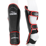 Kickboxing Shin Guards Legend Best Men/Women Black-Red PU