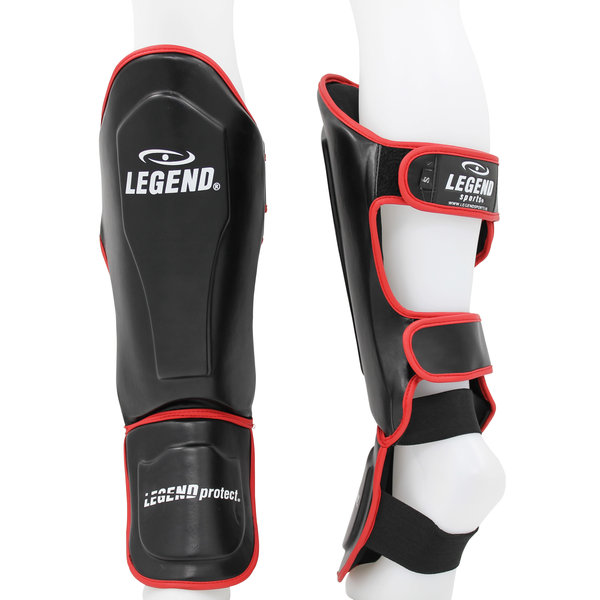 Kickboxing Shin Guards Legend Best Men/Women Black-Red PU