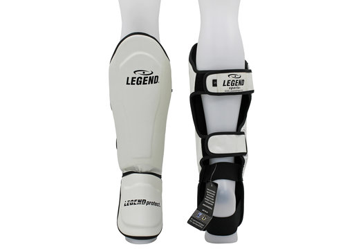 Kickboks Scheenbeschermers Legend Best Heren/Dames Wit PU