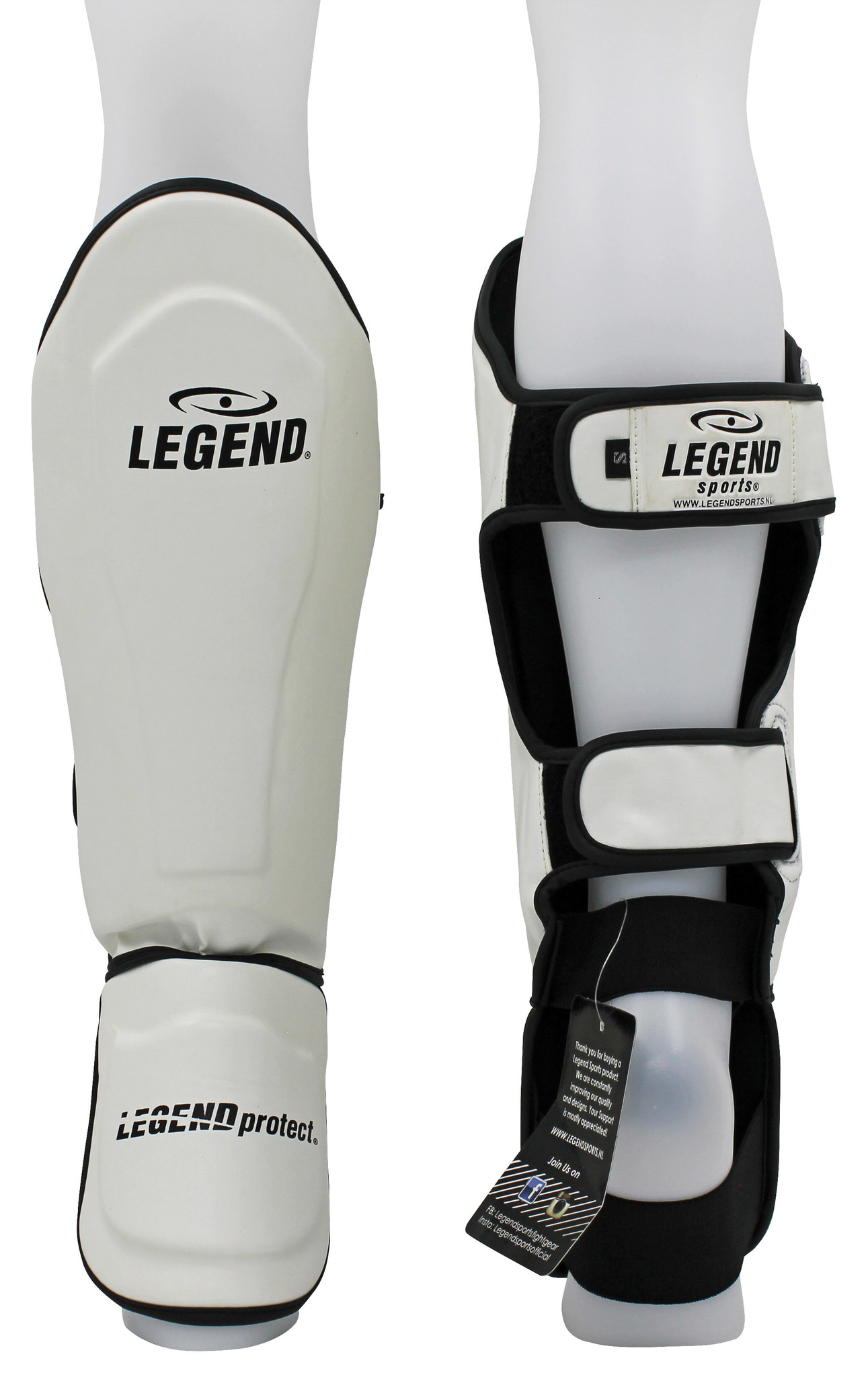 Kickboxing Shin Guards Legend Best Men/Women White PU
