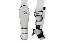 Kickboks Scheenbeschermers Legend Best Heren/Dames Wit PU