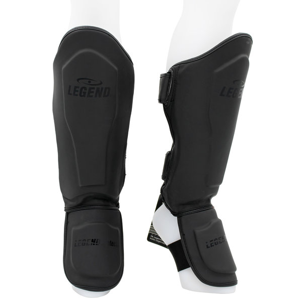 Kickboks Scheenbeschermers  Legend Best Heren/Dames Mat Zwart PU