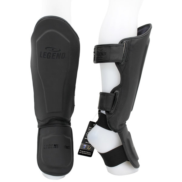 Kickboxing Shin Guards Legend Best Men/Women Matte Black PU