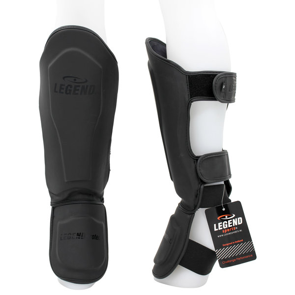 Kickboxing Shin Guards Legend Best Men/Women Matte Black PU