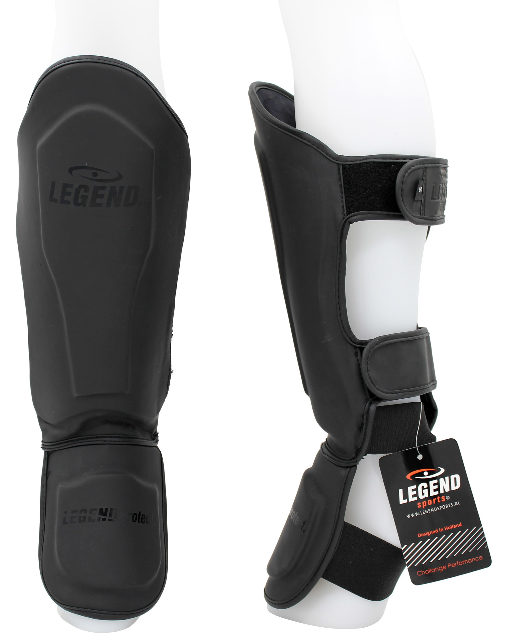 Kickboxing Shin Guards Legend Best Men/Women Matte Black PU