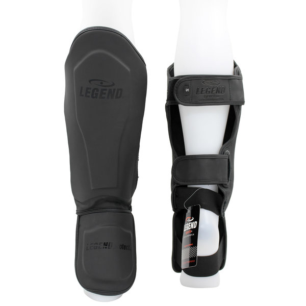 Kickboxing Shin Guards Legend Best Men/Women Matte Black PU