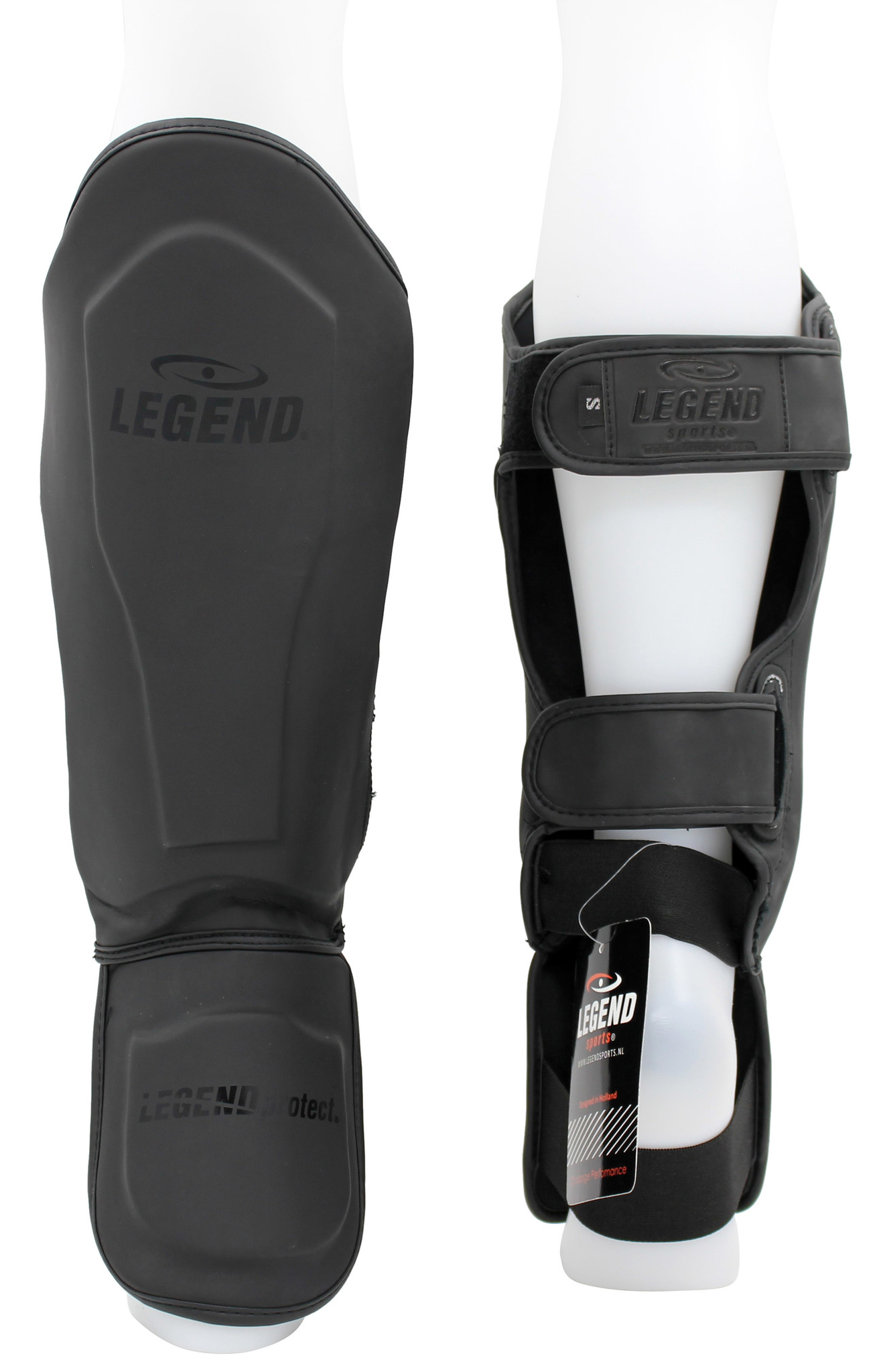 Kickboxing Shin Guards Legend Best Men/Women Matte Black PU