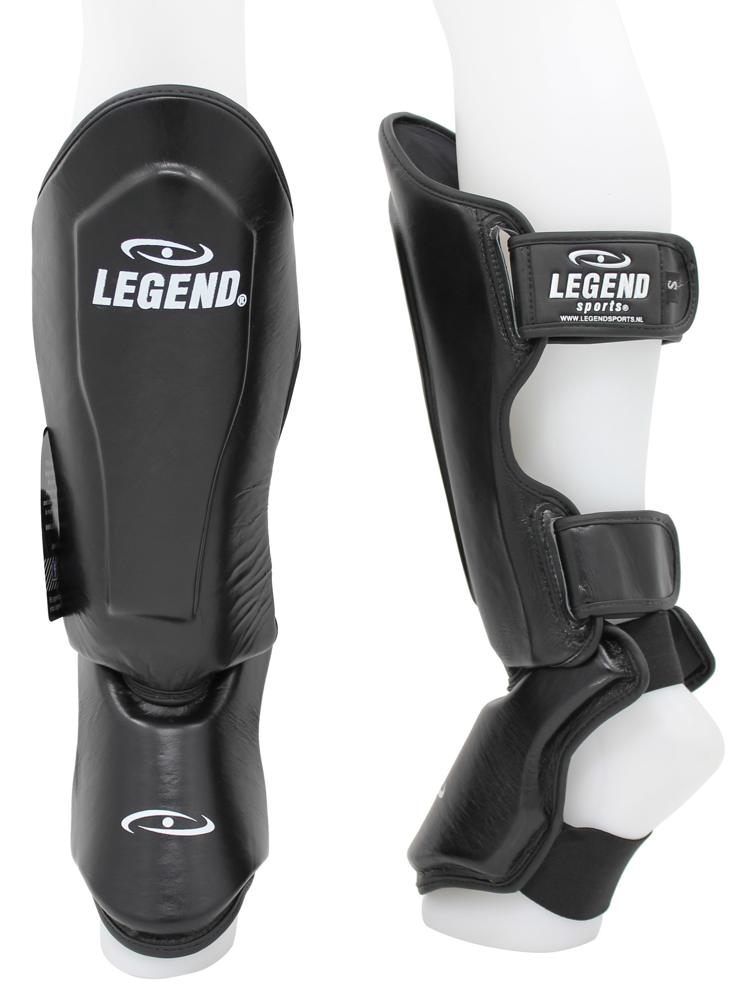Kickboxing Shin Guards Men/Women Black Leather