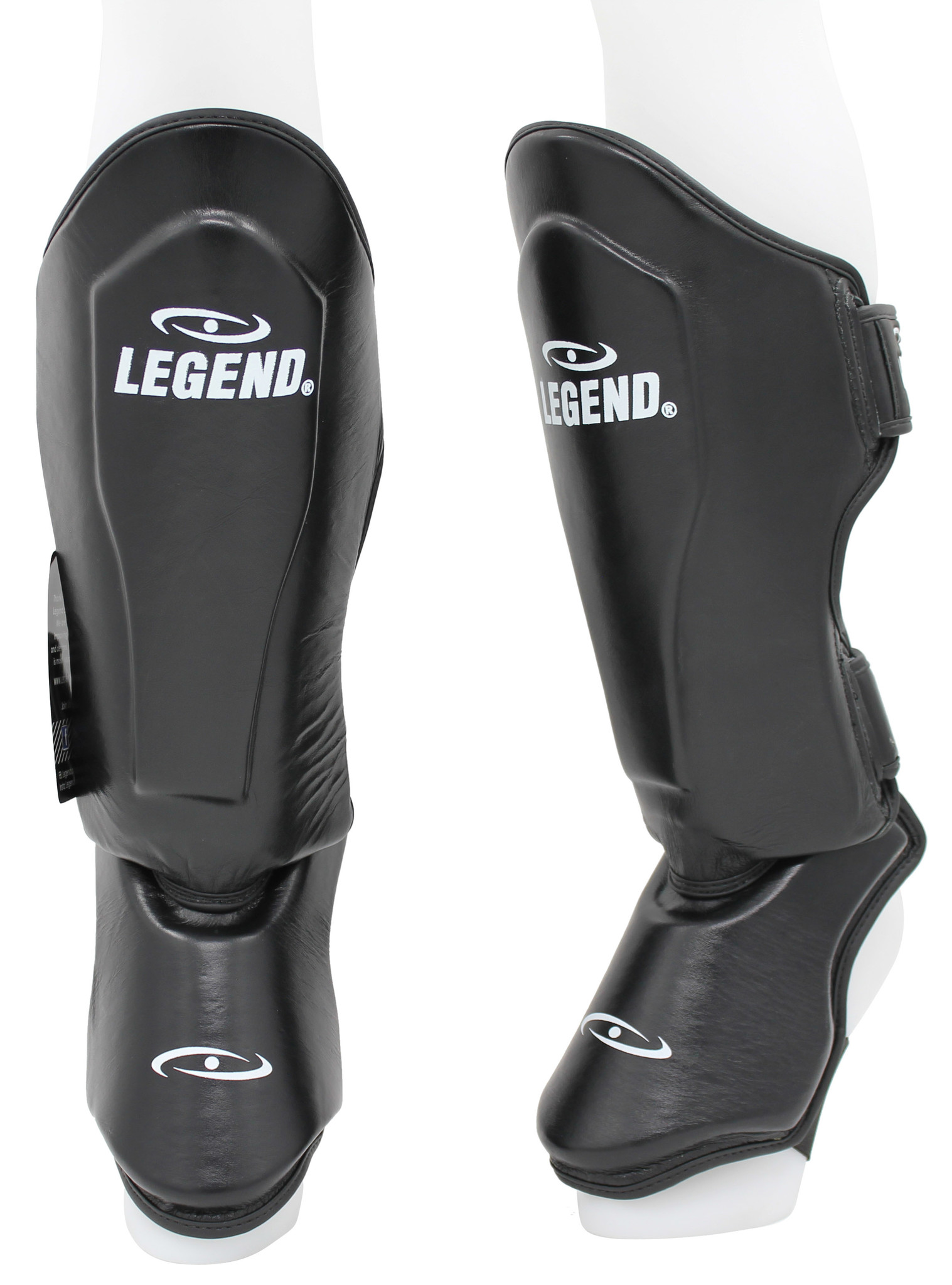 Kickboxing Shin Guards Men/Women Black Leather