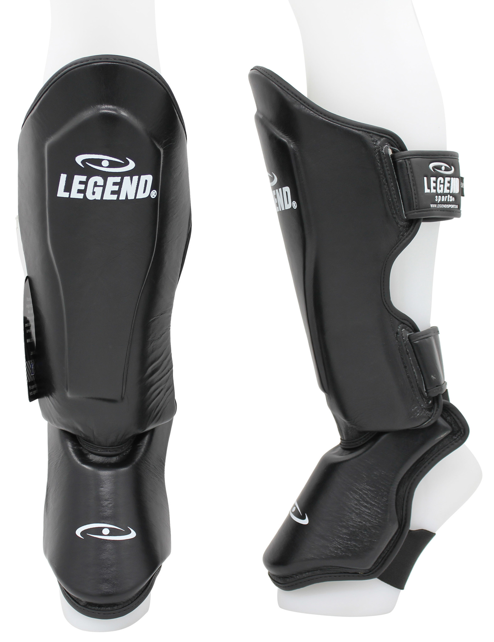 Kickboxing Shin Guards Men/Women Black Leather