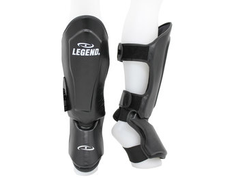 Kickboks Scheenbeschermers Heren/Dames Zwart Leer