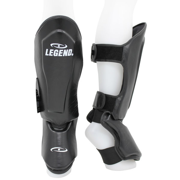 Kickboxing Shin Guards Men/Women Black Leather