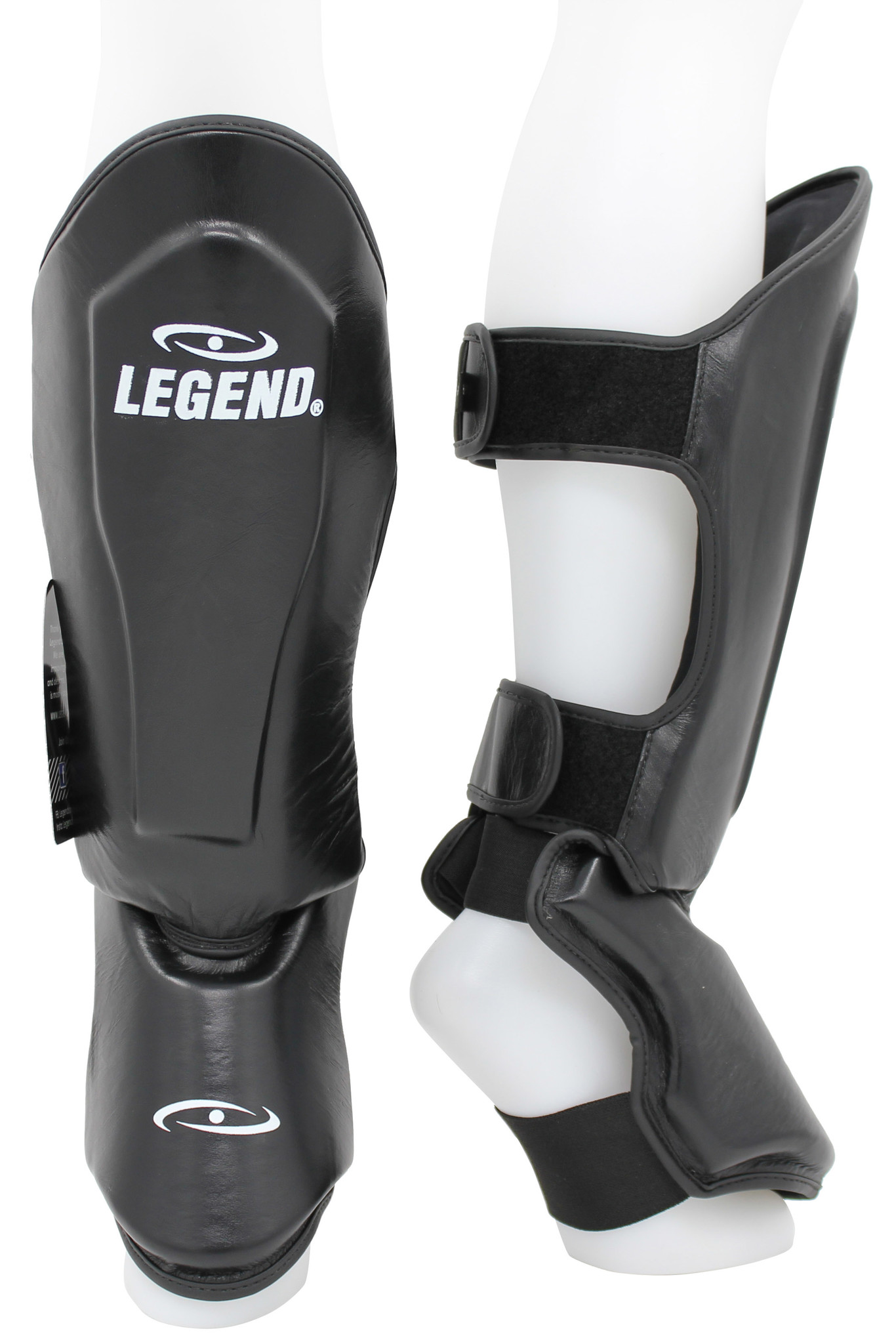 Kickboxing Shin Guards Men/Women Black Leather