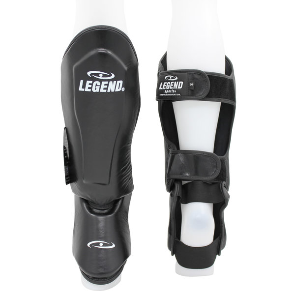 Kickboks Scheenbeschermers Heren/Dames Zwart Leer Kickboks Scheenbeschermers Heren/Dames Zwart Leer