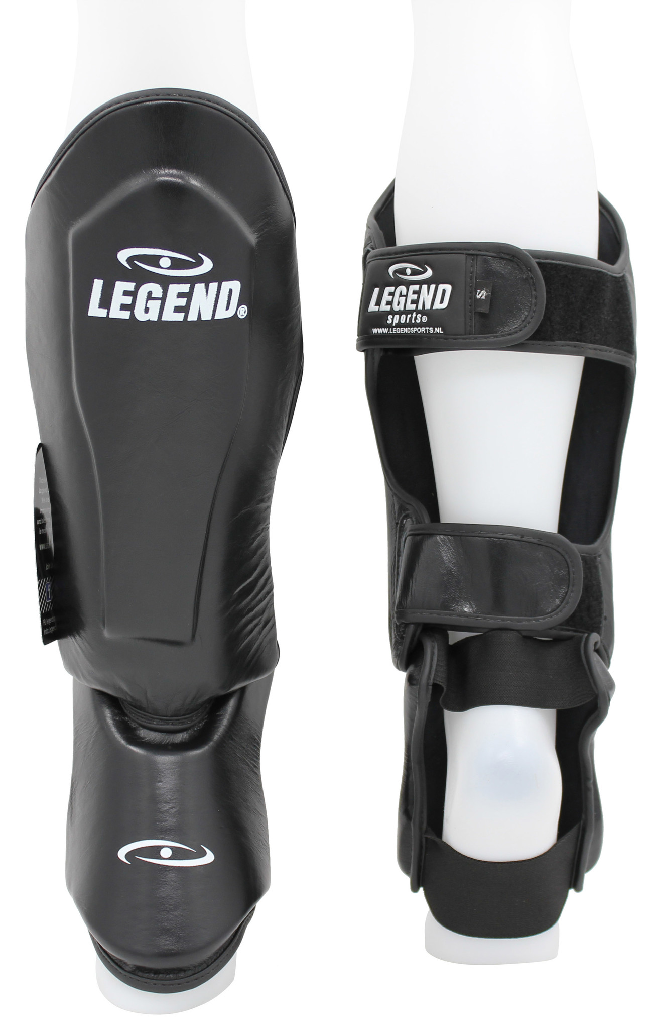 Kickboxing Shin Guards Men/Women Black Leather