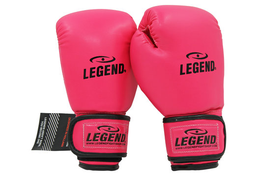 Kinder Bokshandschoenen 4-8 jaar Neon Roze 4oz/6oz PU