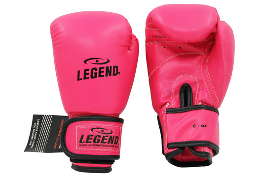 Kinder Bokshandschoenen 4-8 jaar Neon Roze 4oz/6oz PU