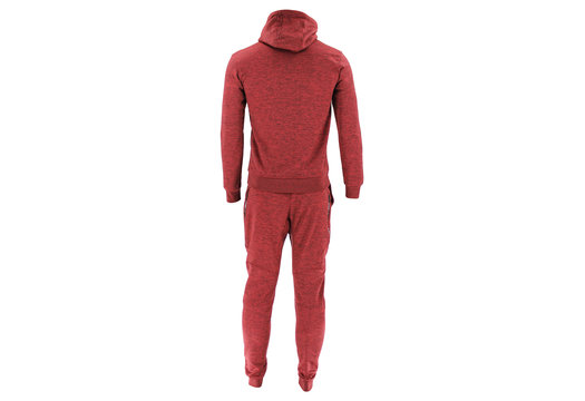 Joggingpak met Hoodie Kids/Volwassenen Rood SlimFit Polyester