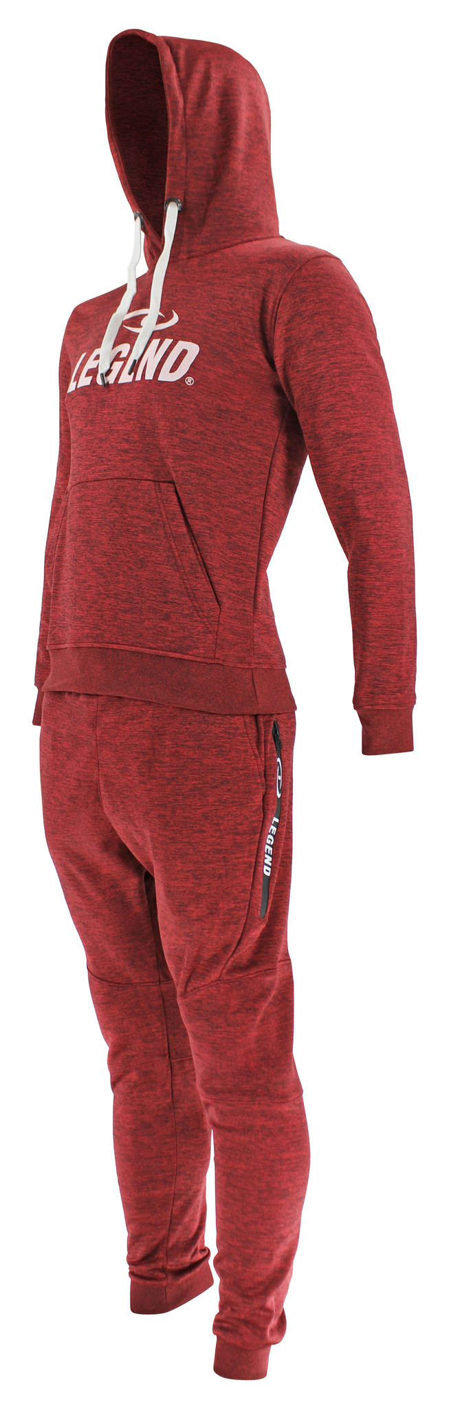 Jogging Suit with Hoodie Kids/Adults Red SlimFit Polyester