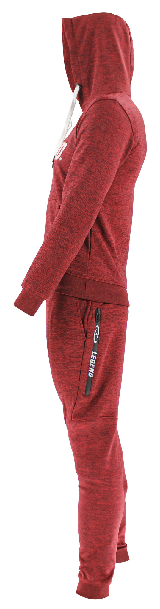 Jogging Suit with Hoodie Kids/Adults Red SlimFit Polyester