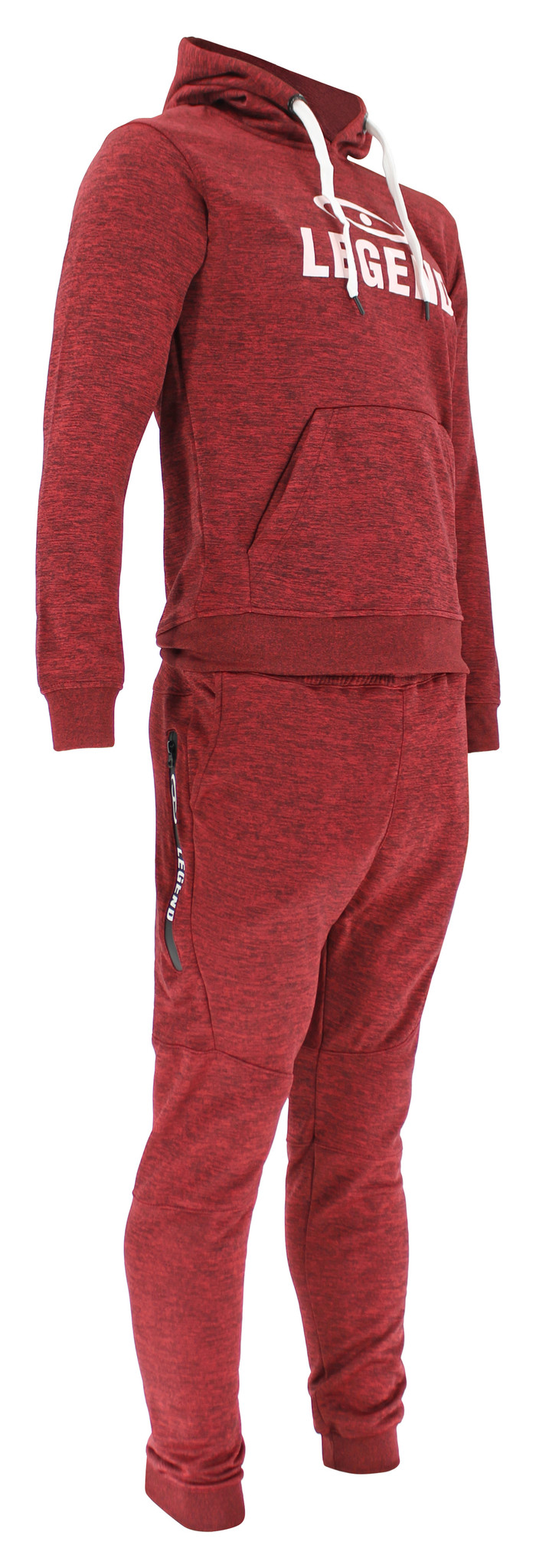 Jogging Suit with Hoodie Kids/Adults Red SlimFit Polyester