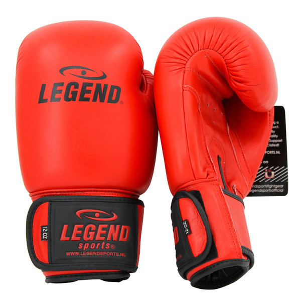 LegendPadding Boxing Gloves Men/Women Red Leather
