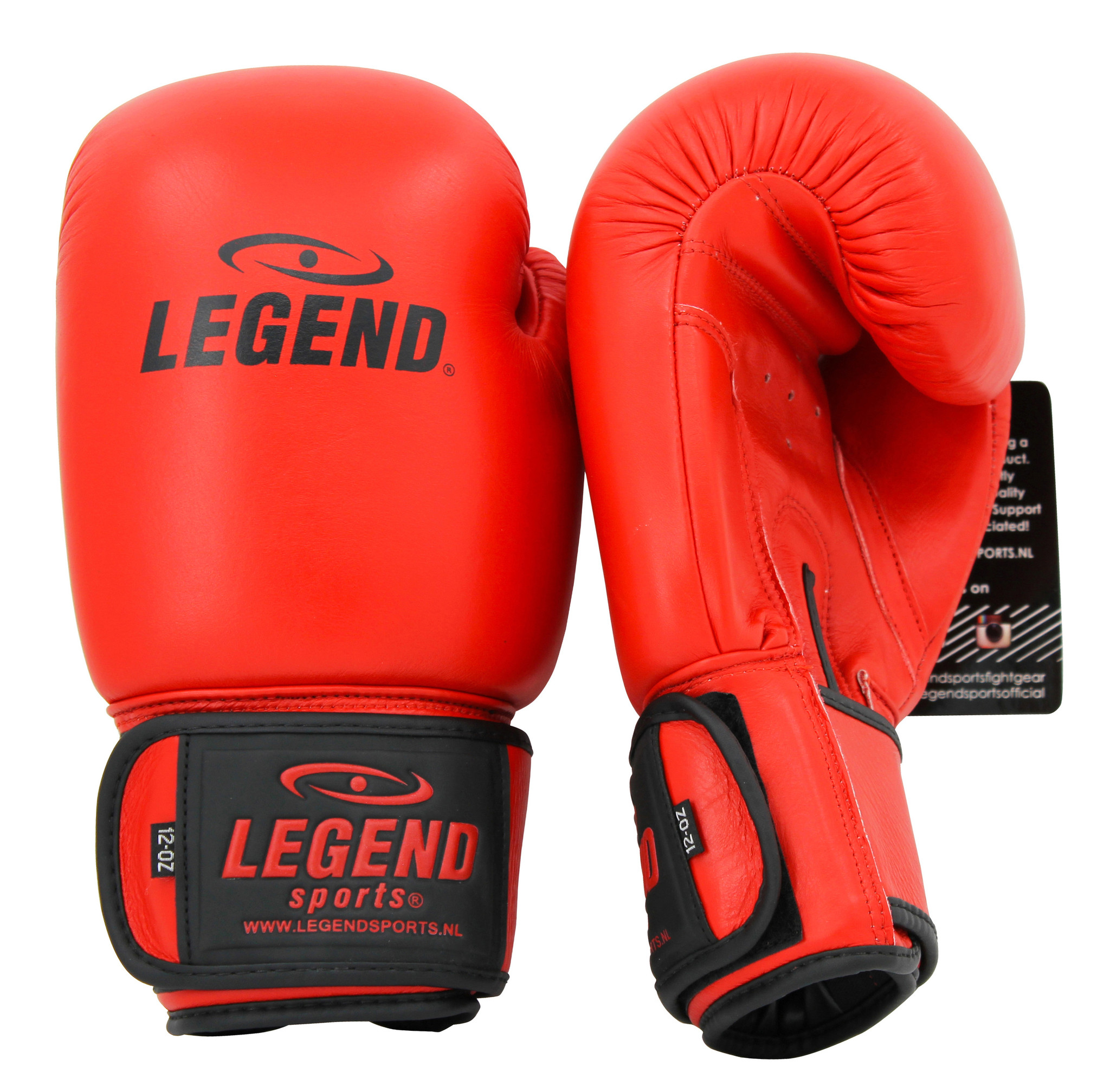 LegendPadding Boxing Gloves Men/Women Red Leather
