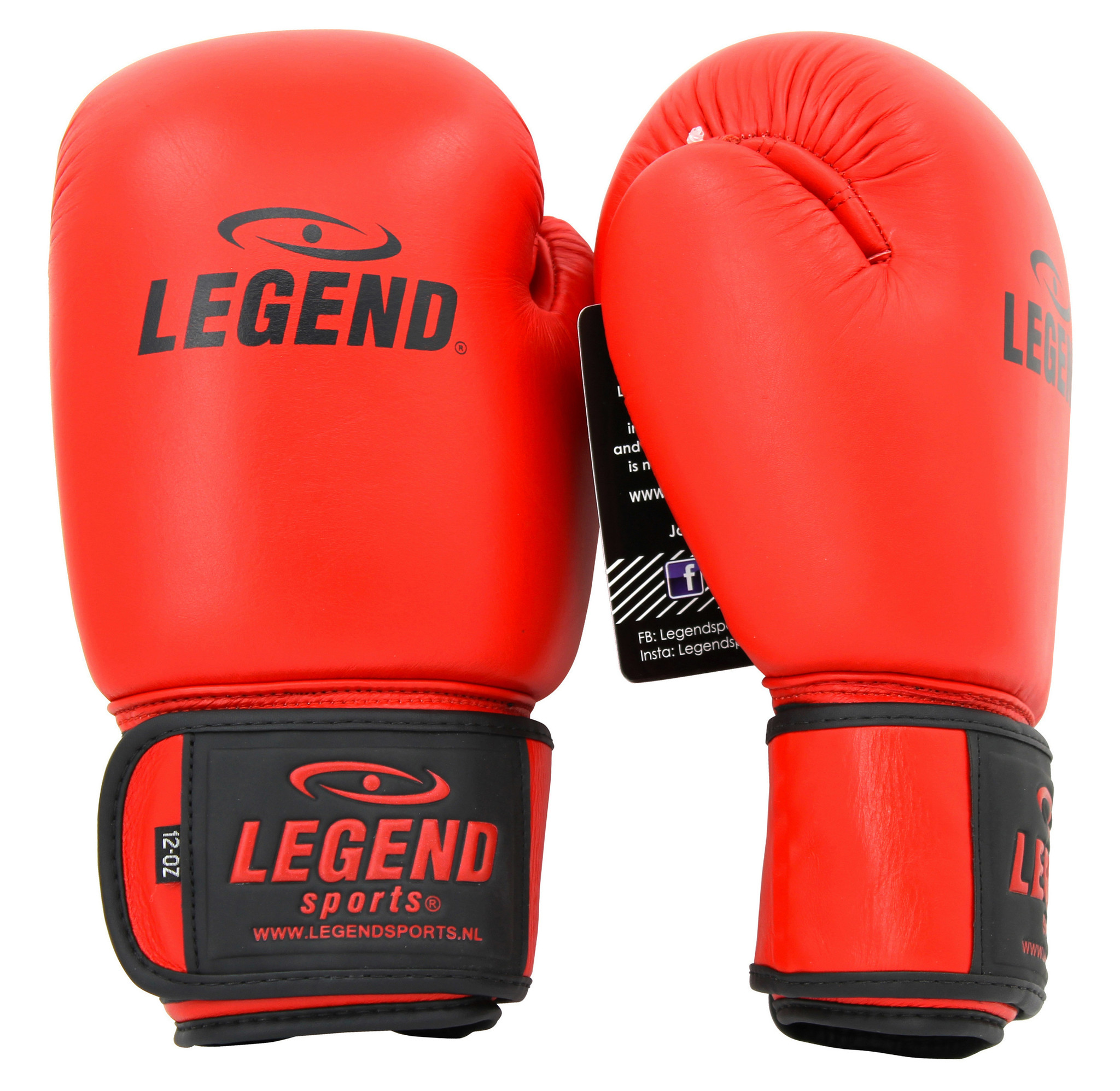 LegendPadding Boxing Gloves Men/Women Red Leather