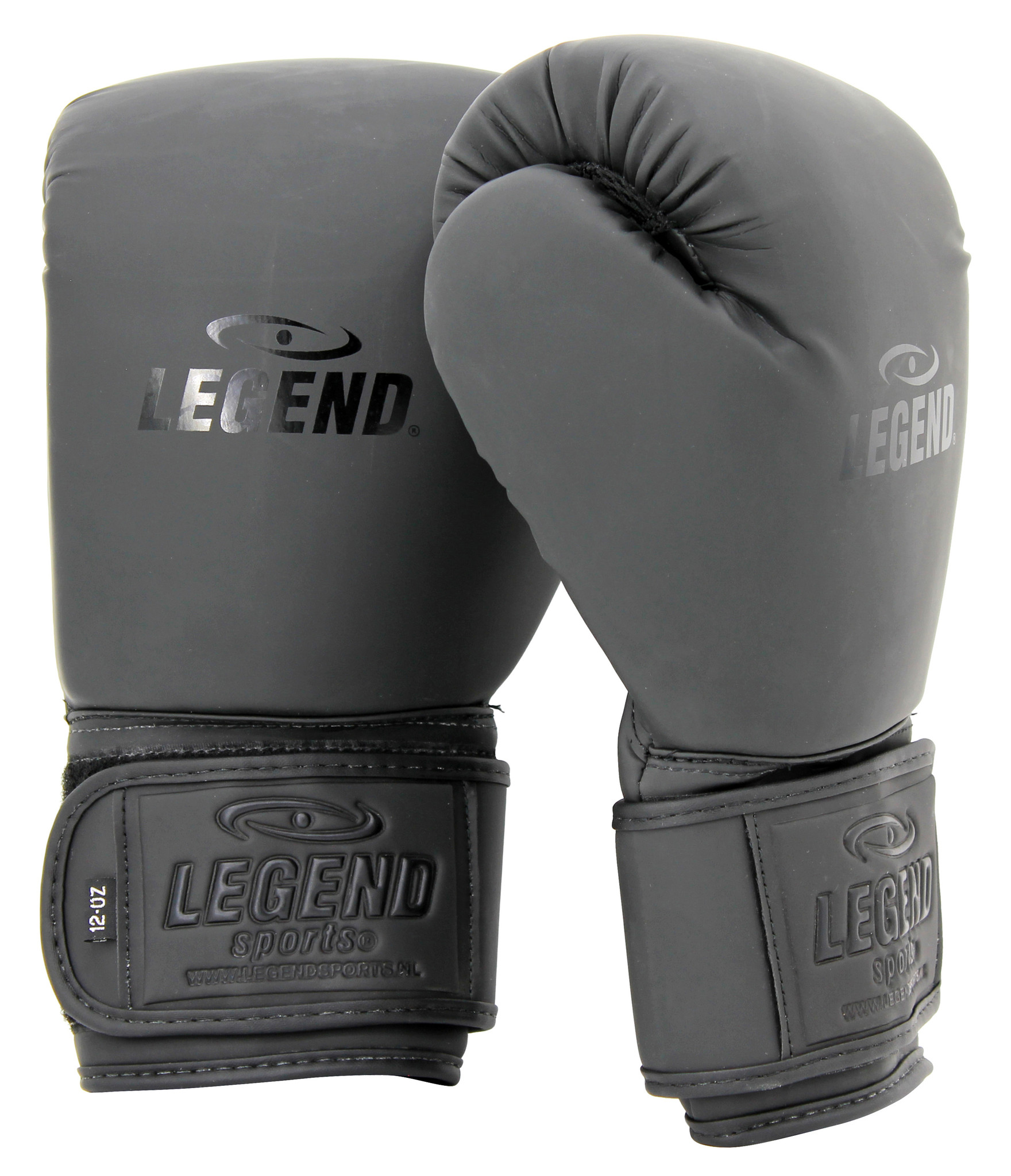 Powerfit & Protect Men's/Women's Boxing Gloves Matte Black PU