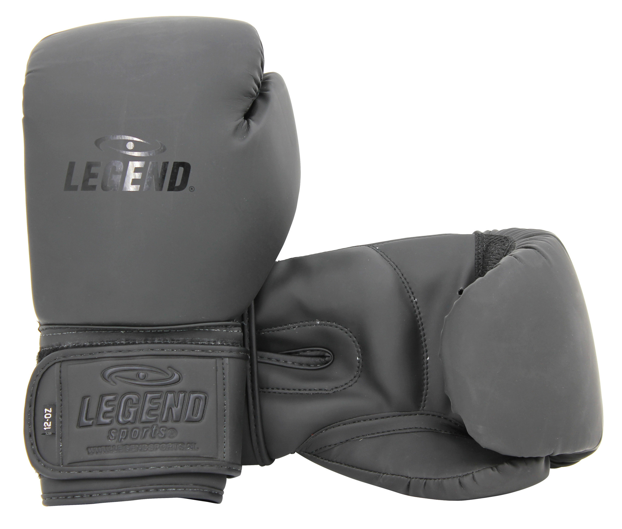 Powerfit & Protect Men's/Women's Boxing Gloves Matte Black PU