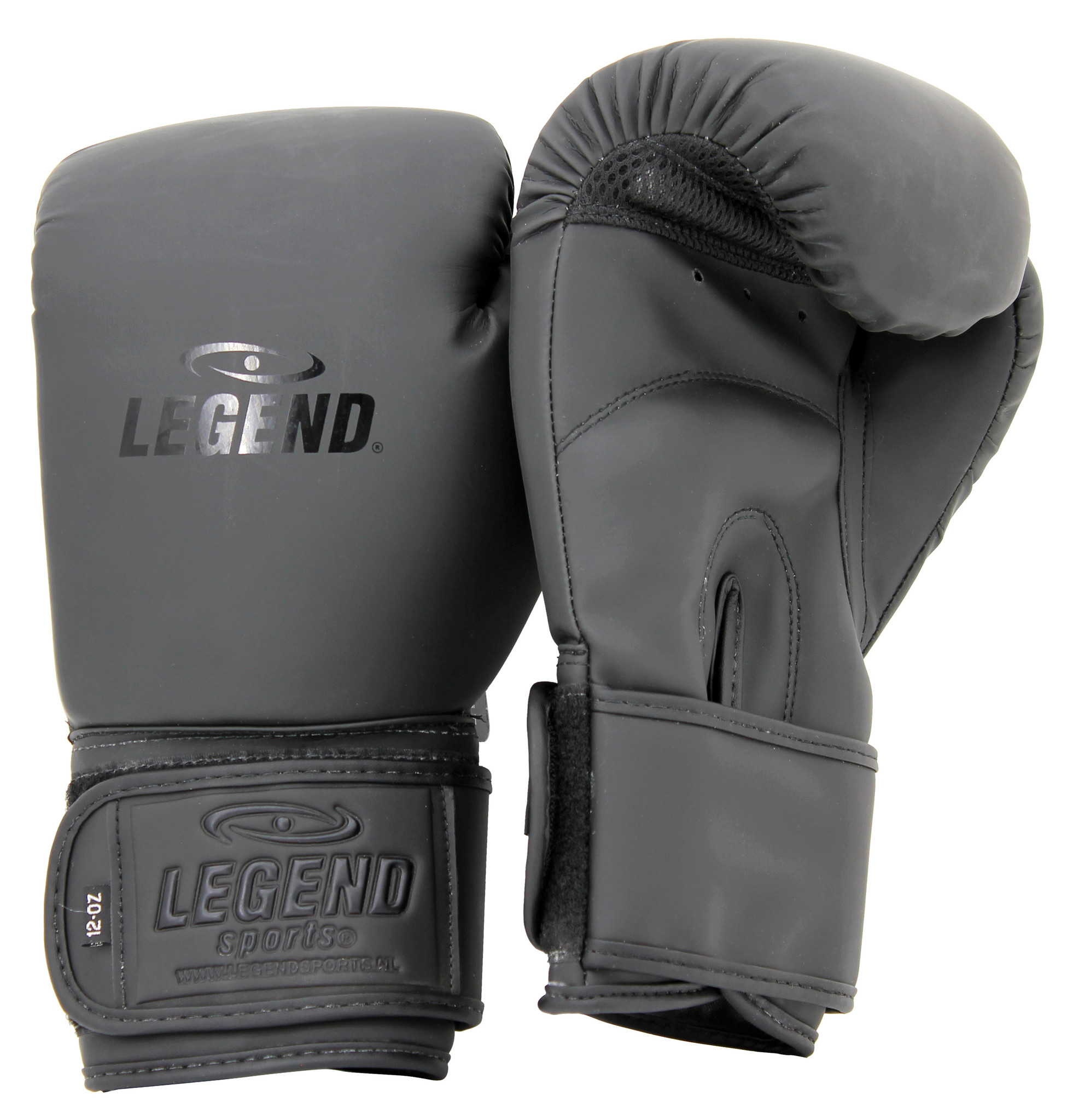 Powerfit & Protect Men's/Women's Boxing Gloves Matte Black PU