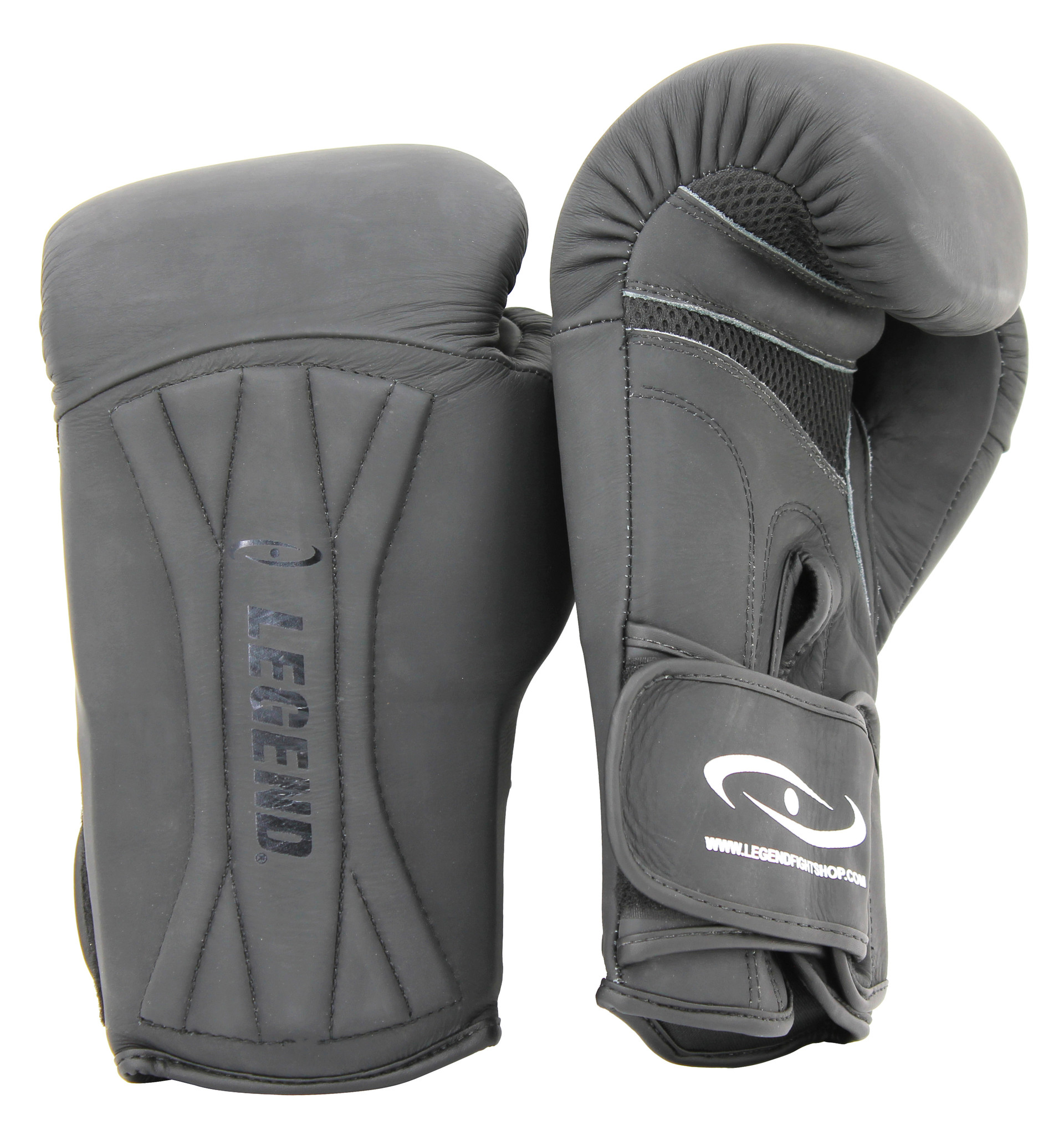 Power Special Boxing Gloves Men/Women Matte Black Leather