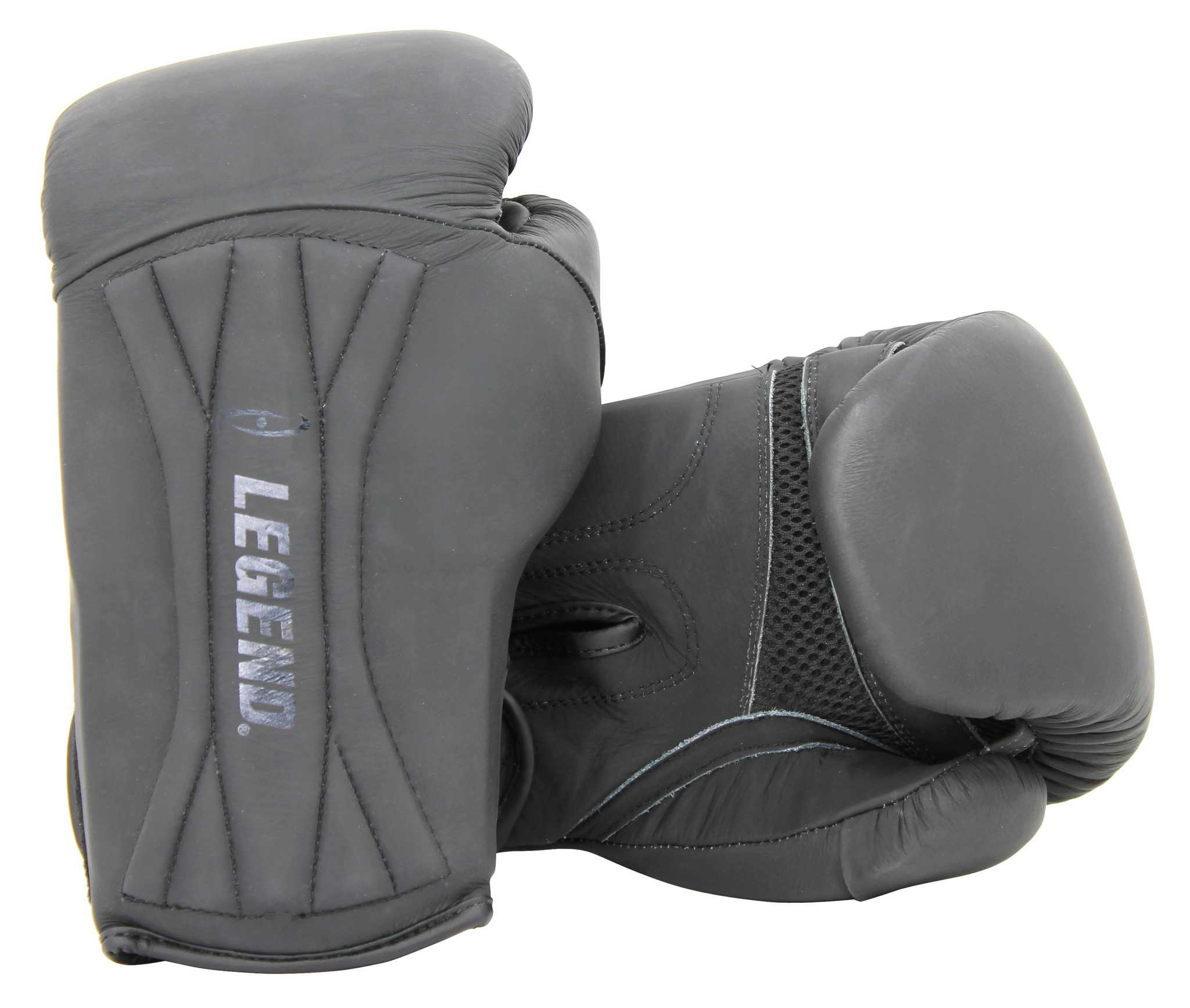 Power Special Boxing Gloves Men/Women Matte Black Leather