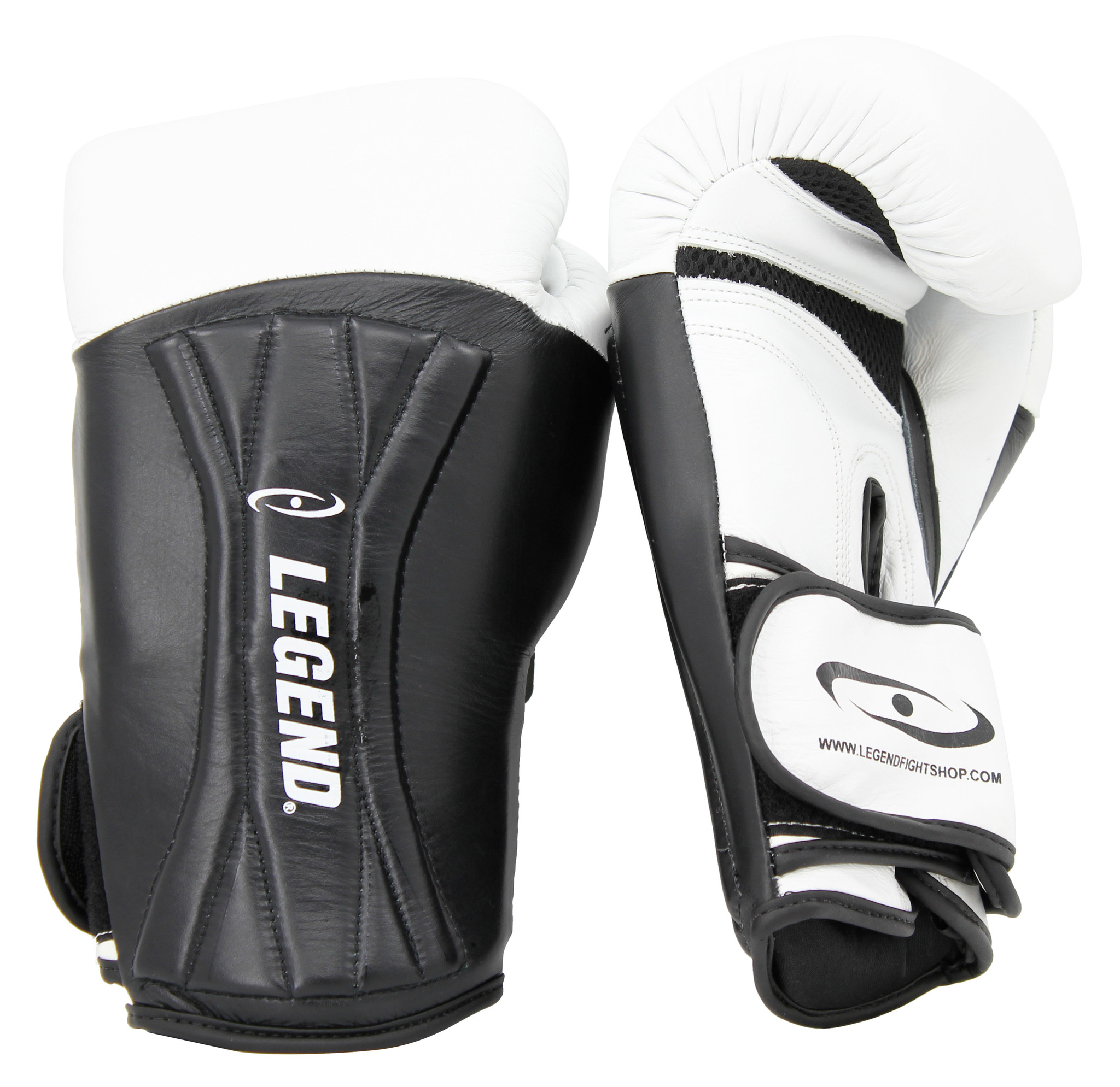 Bokshandschoenen leer Legend Power Special Wit