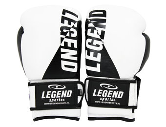 Wrist Lock Bokshandschoenen Heren/Dames Wit-Zwart Leer