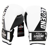 Wrist Lock Bokshandschoenen Heren/Dames Wit-Zwart Leer Wrist Lock Bokshandschoenen Heren/Dames Wit-Zwart Leer