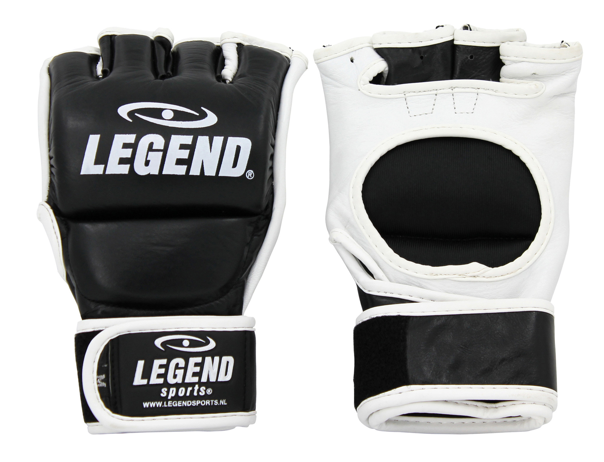 Punching Bag / MMA Gloves Men/Women Black-White Leather