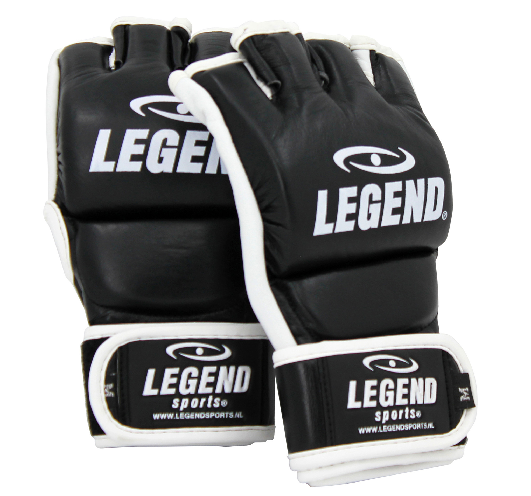 Punching Bag / MMA Gloves Men/Women Black-White Leather