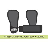 Fitness Handschoenen FlapGrip Heren/Dames Zwart Katoen Fitness Handschoenen FlapGrip Heren/Dames Zwart Katoen