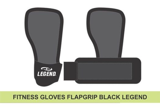 Fitness Handschoenen FlapGrip Heren/Dames Zwart Katoen
