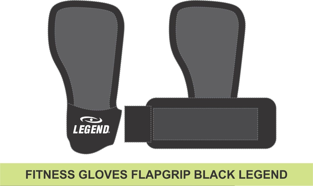Fitness Gloves FlapGrip Men/Women Black Cotton