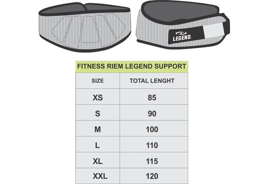 Fitness Riem Support Heren/Dames Grijs Mesh