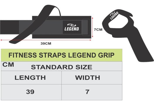 Fitness Straps Heren/Dames Zwart Power Grip