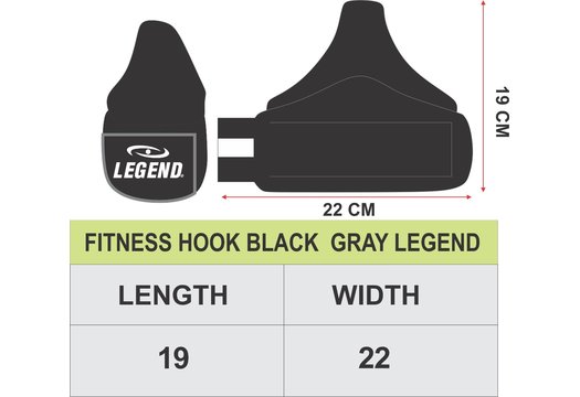 Fitness Haak Heren/Dames Zwart Power Grip