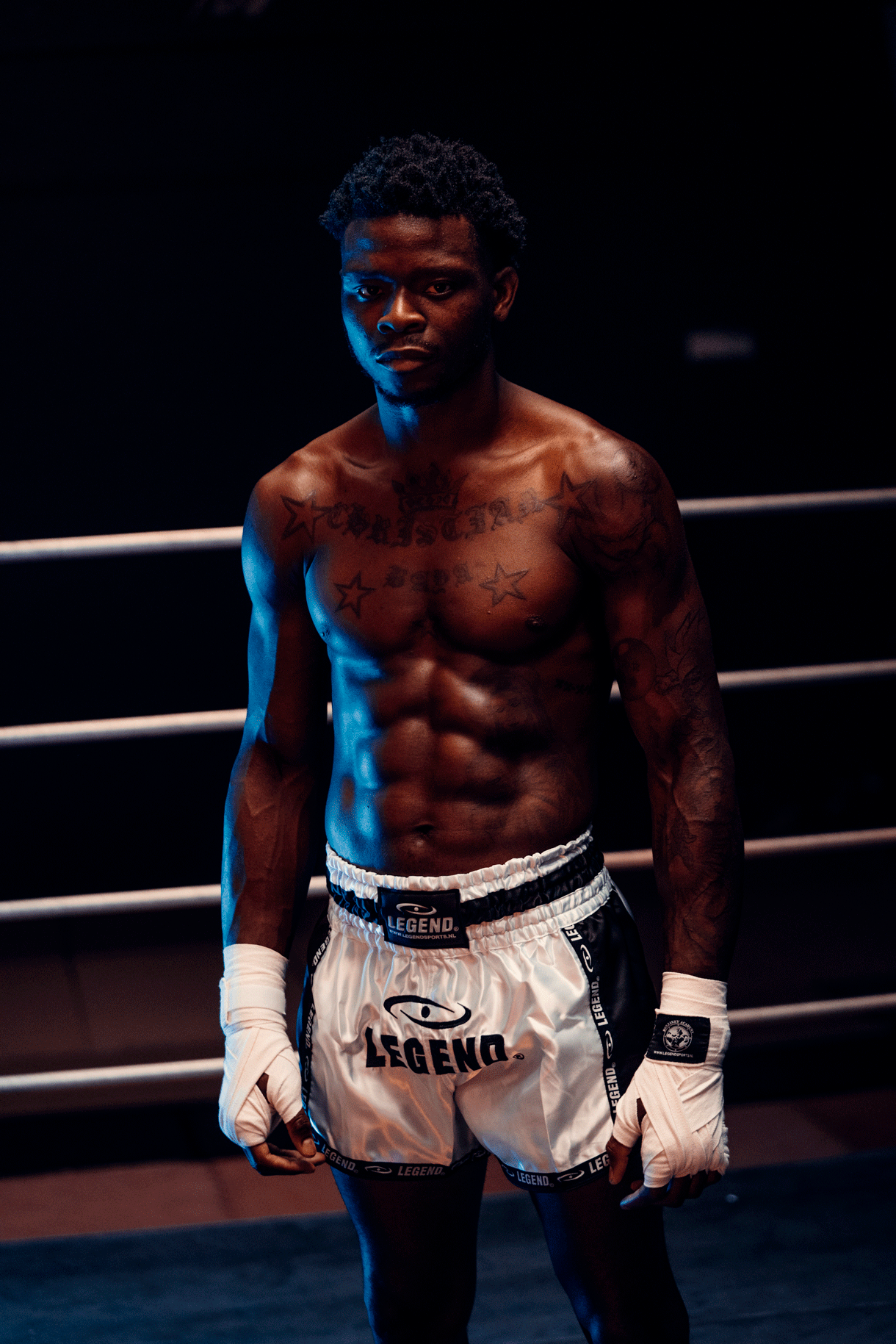 Kickboxing Shorts Kids/Adults Black/White Satin