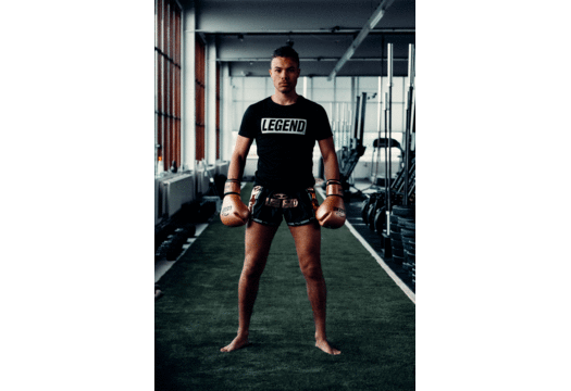 Kickboks Broekje Kids/Volwassenen Golden Star Satijn